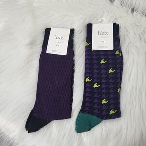 Futz Dress Socks Purple and Green Men's, One Size